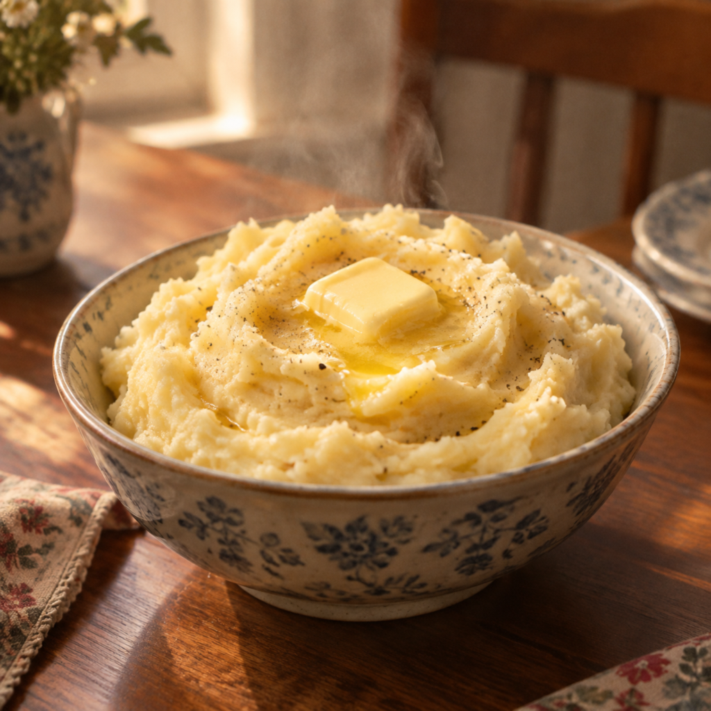 Old-Fashioned Mashed Potatoes Recipe – Classic Sunday Dinner Side Dish